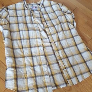 Roper Yellow and White Shirt - L